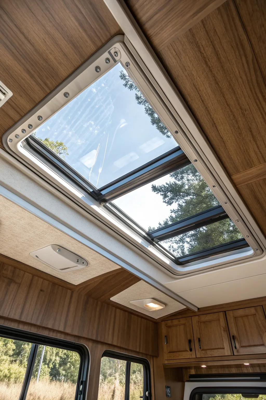Transform your RV with a touch of natural elegance—install a skylight for a brighter journey.
