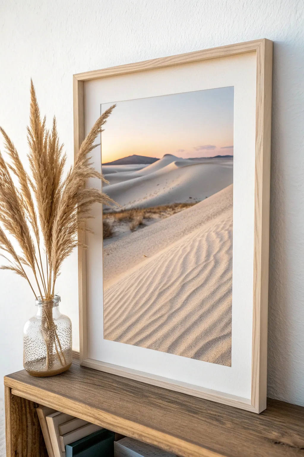 Capture the timeless beauty of nature with elegant framed sand art. Perfect for bringing a touch of adventure into your minimalist space.