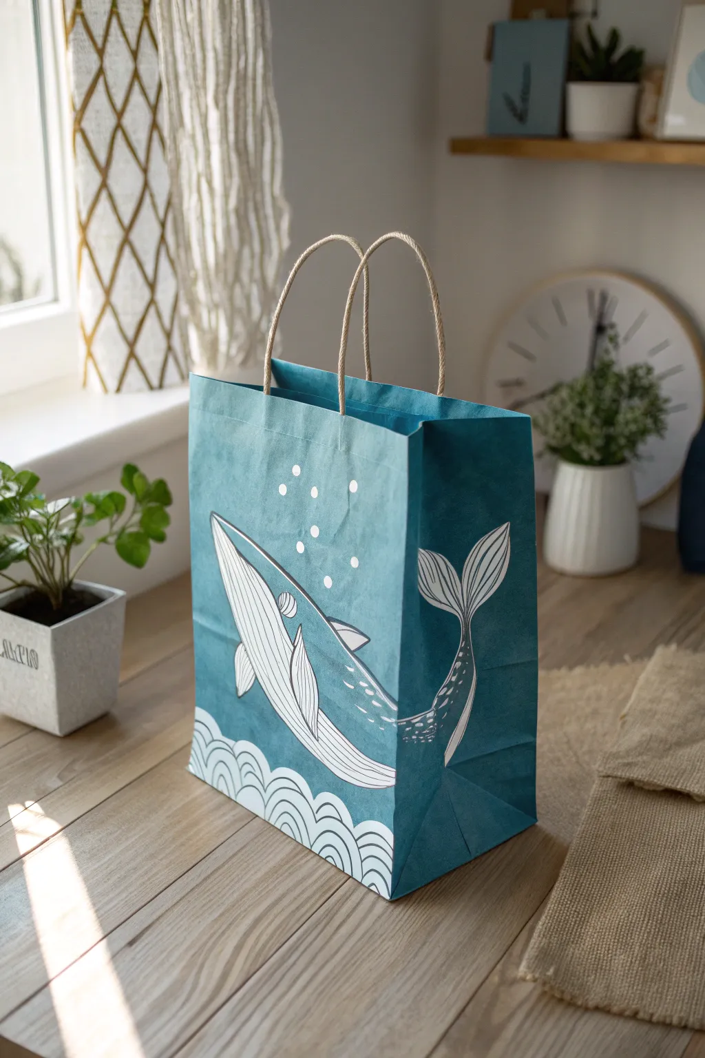 Dive into creativity with this charming paper bag whale, perfect for bringing a touch of ocean magic to any gathering!