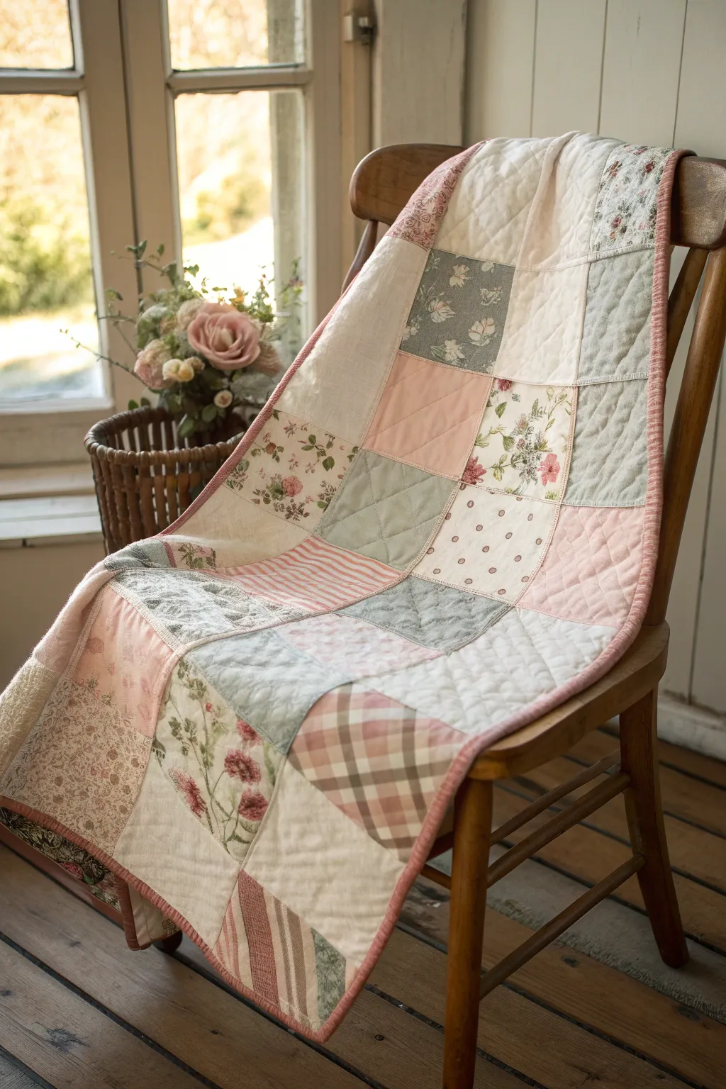 Wrap yourself in the warmth of nostalgia with a handcrafted patchwork quilt, where every stitch tells a story.