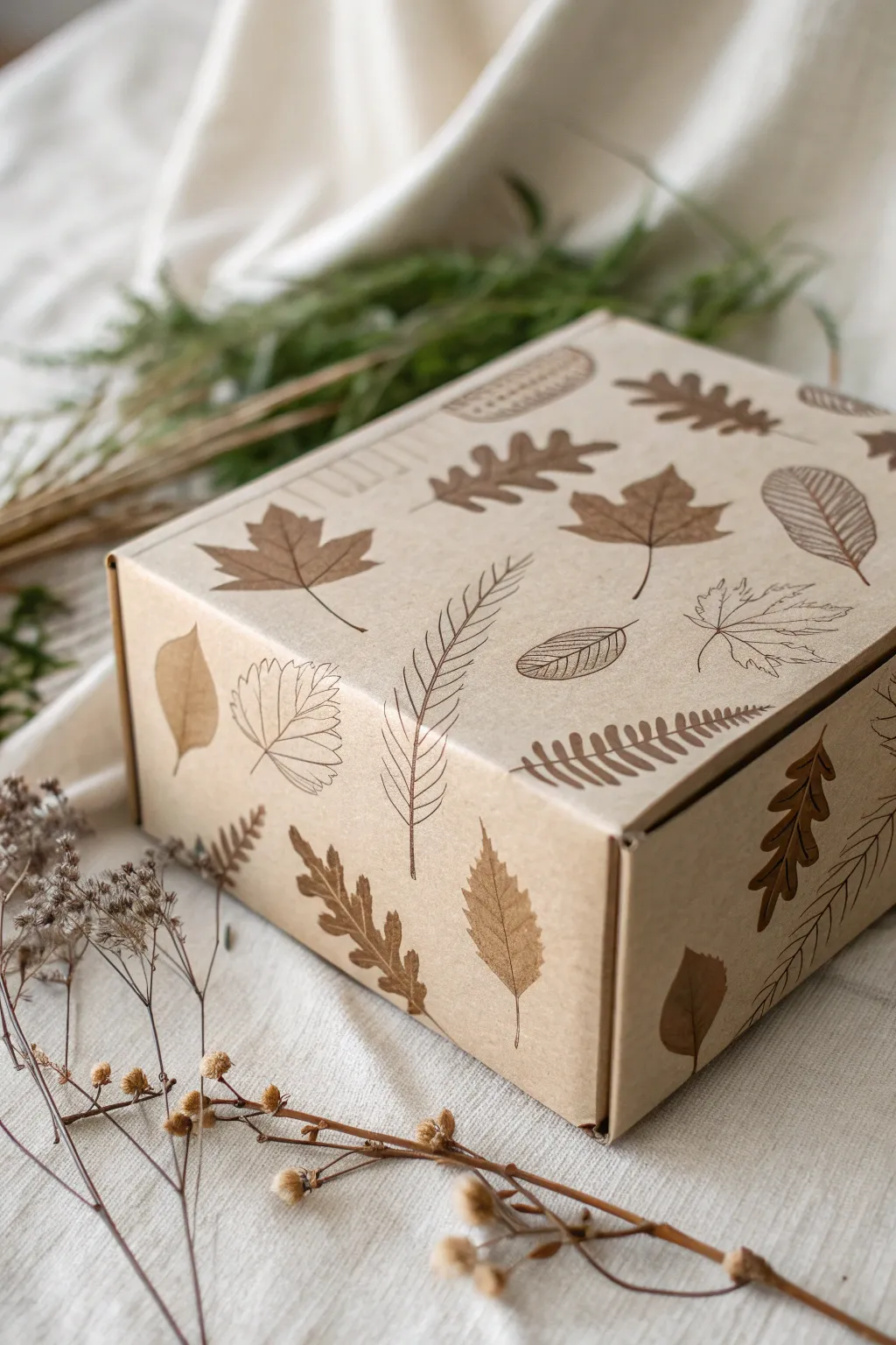 Embrace the beauty of nature with rustic, textured shipping boxes that tell a story.