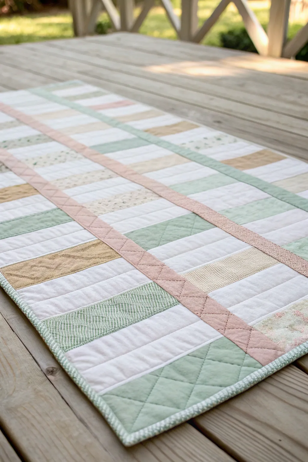 Elevate your quilt game with signature strips for a modern minimalist touch. Perfect for lovers of simplicity and natural beauty.
