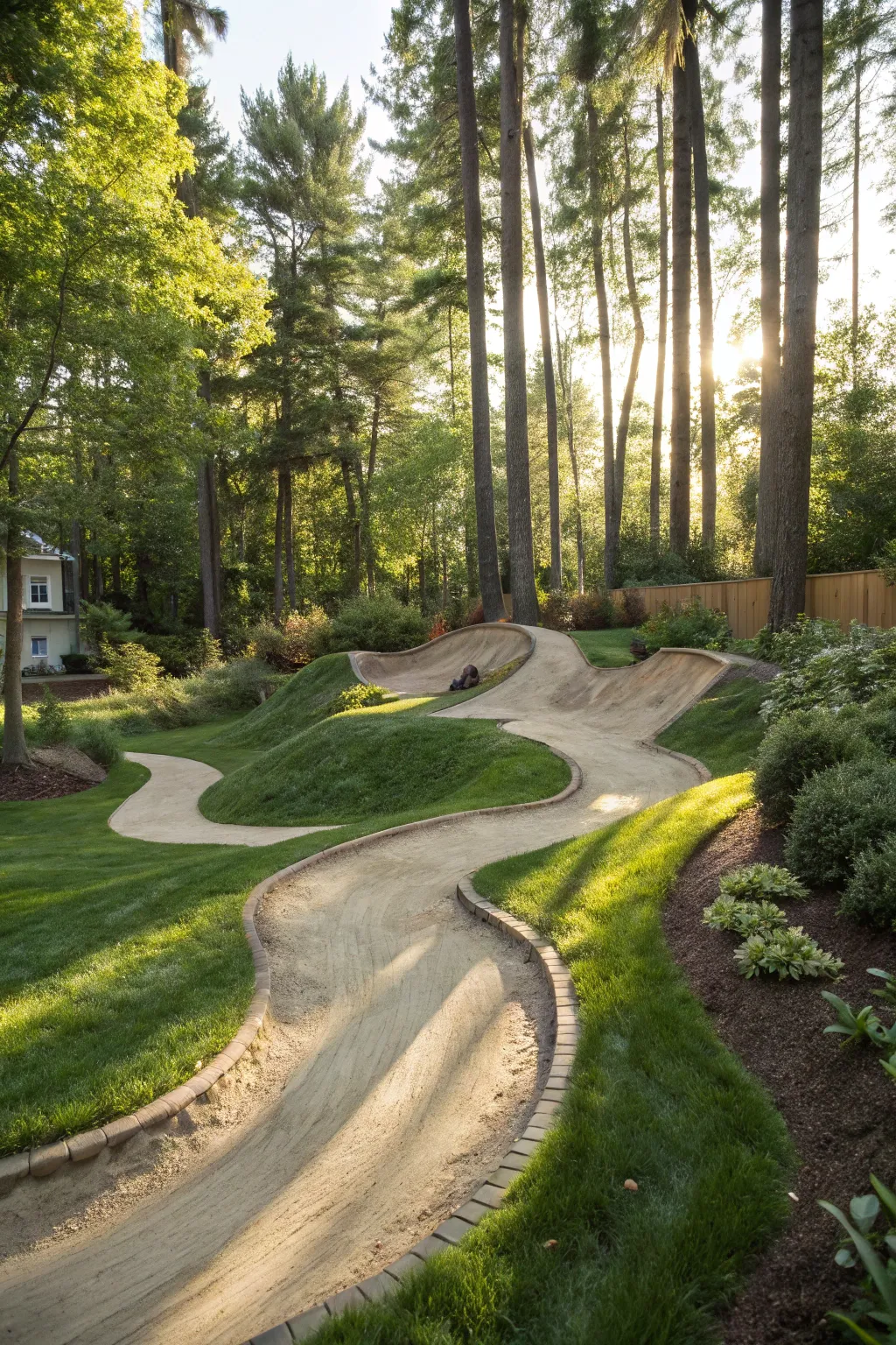Experience the thrill of motocross with a track that feels naturally at home in your backyard.