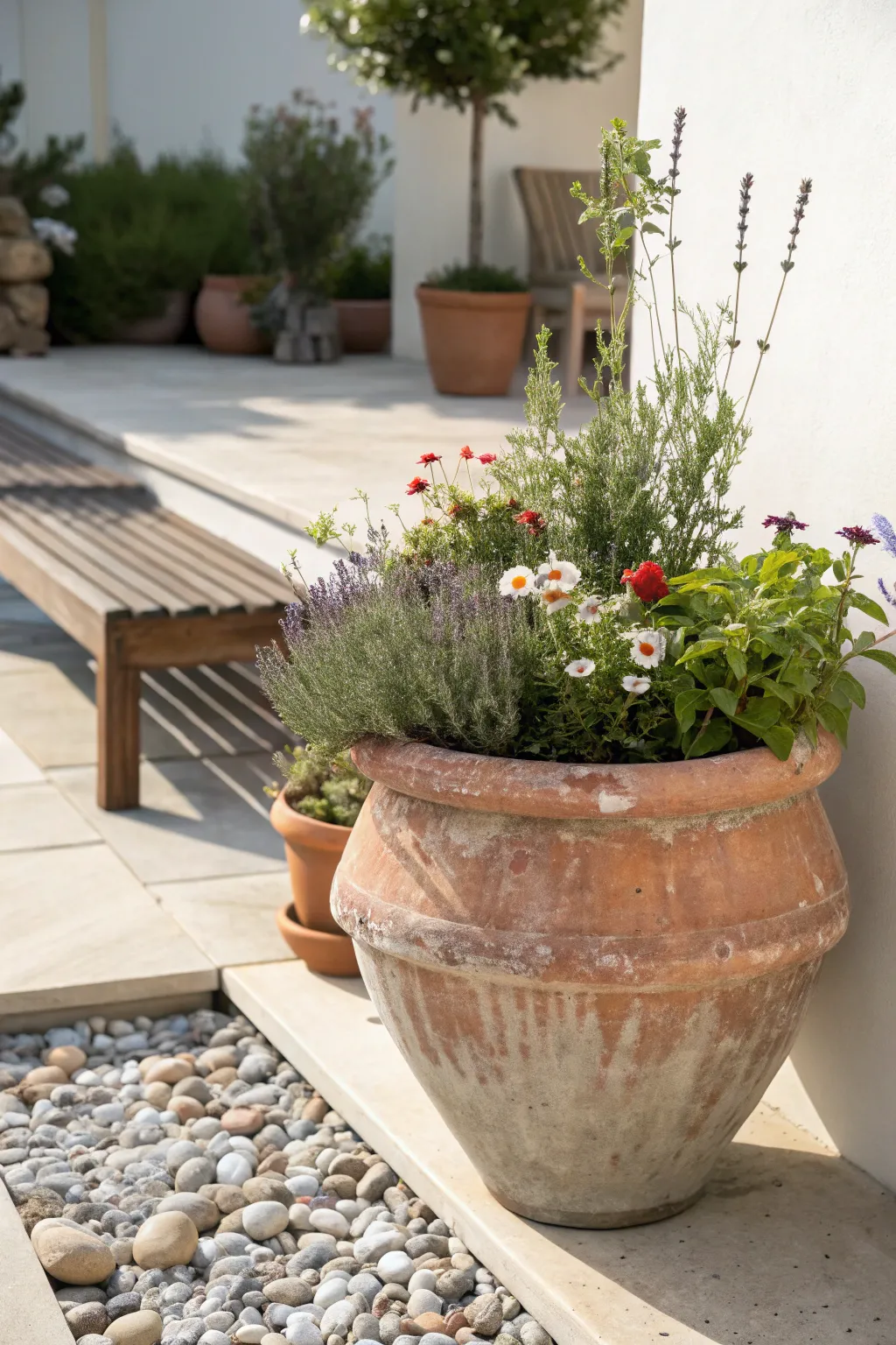 Elevate your garden with the timeless elegance of terracotta pots, blending simplicity with natural beauty.