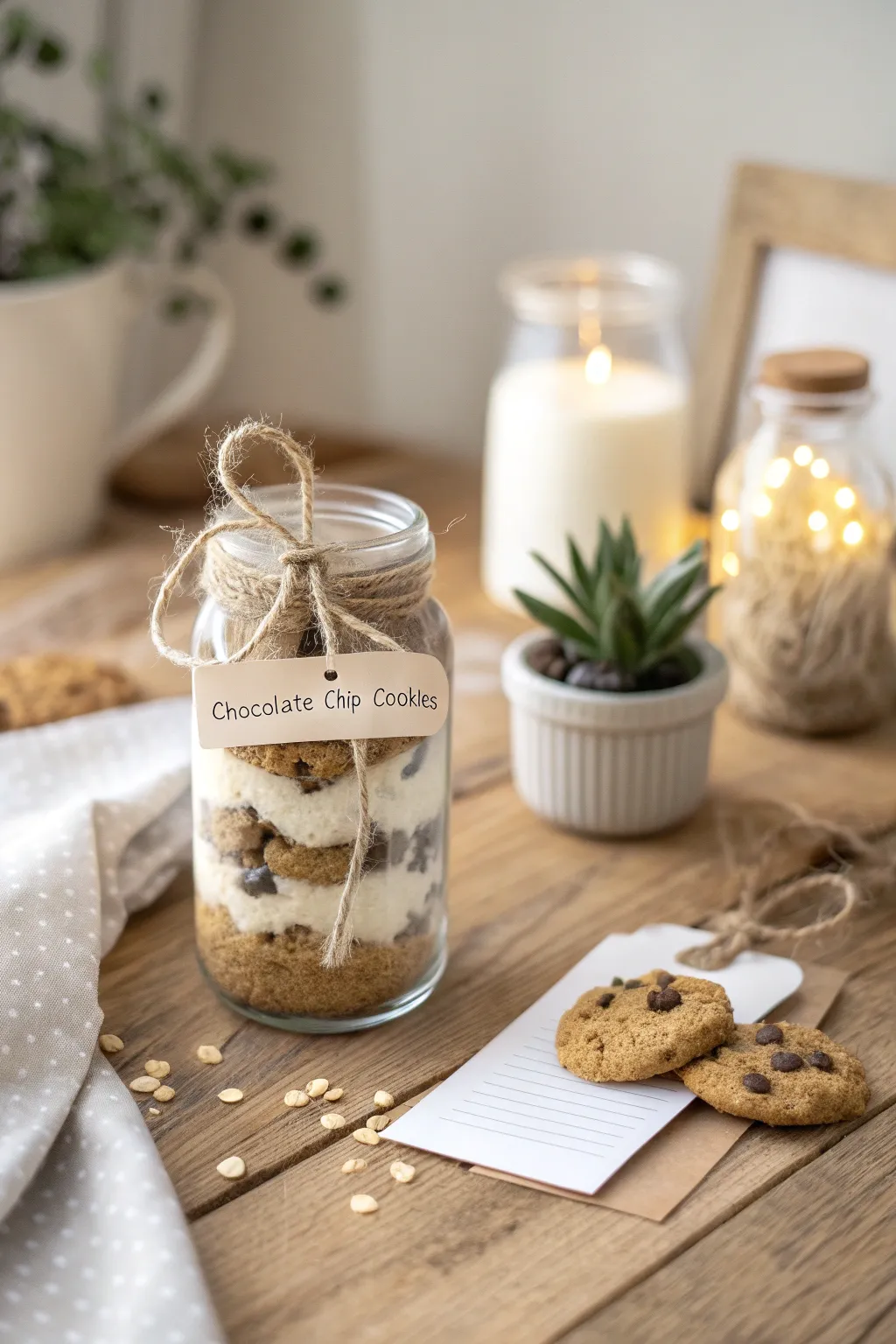 A touch of homemade love: Share the joy of baking with a charming recipe jar gift.