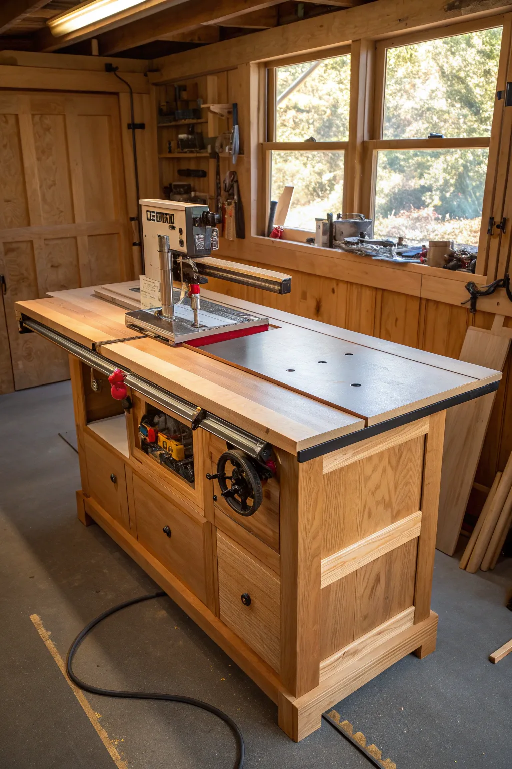 Elevate your small wood shop with ingenious multi-functional tools. #Craftsmanship #Woodworking