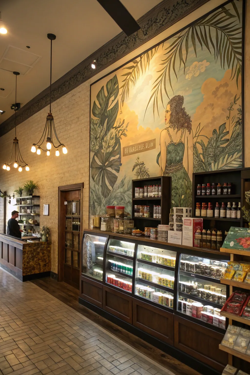 Artistic murals add personality and intrigue.