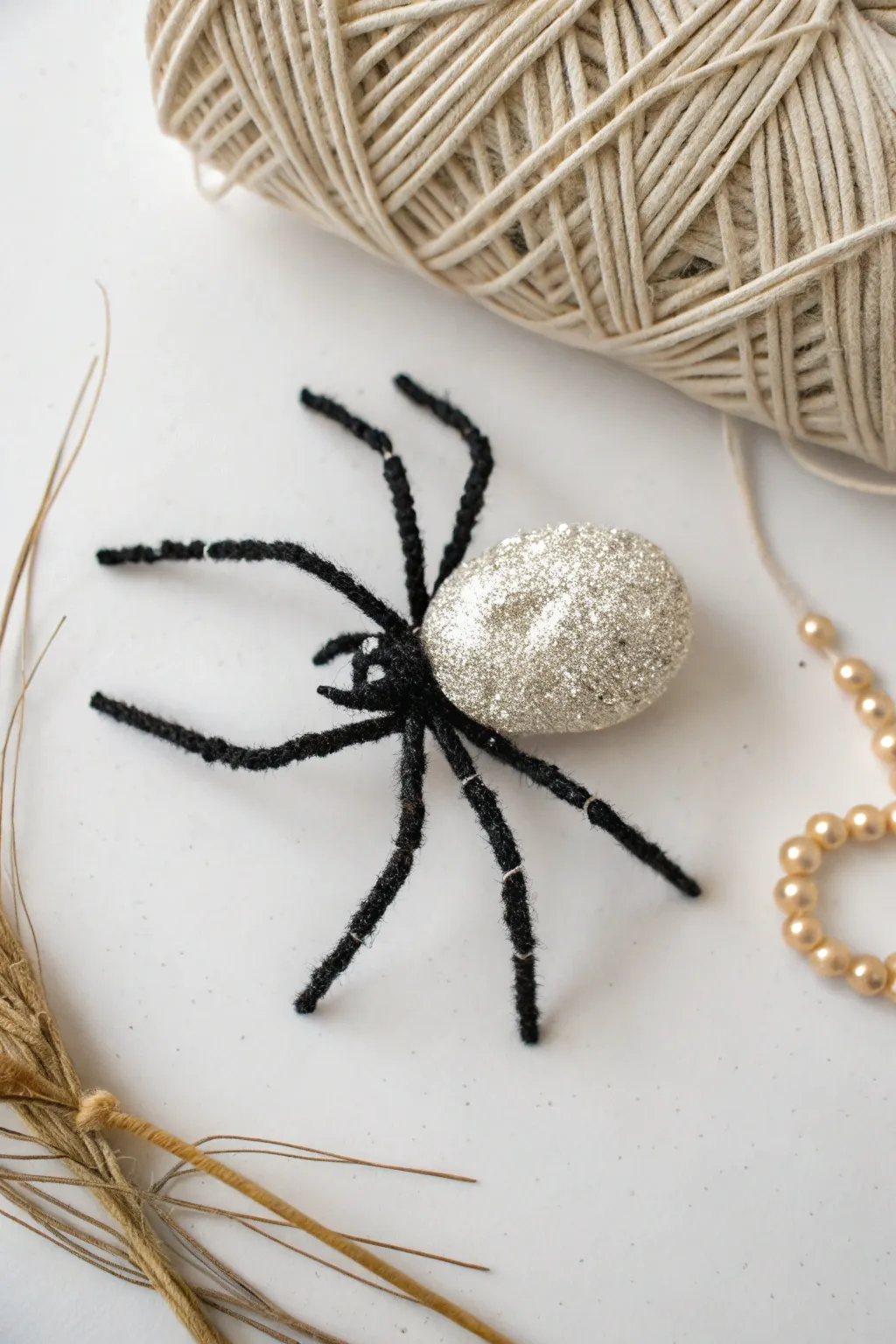 Unleash your creativity with this stunning mixed media spider art, where simplicity meets whimsical elegance.
