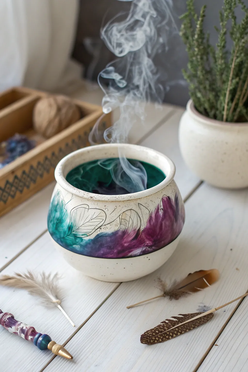 Enchant your senses with a witch's brew of vibrant watercolor magic.