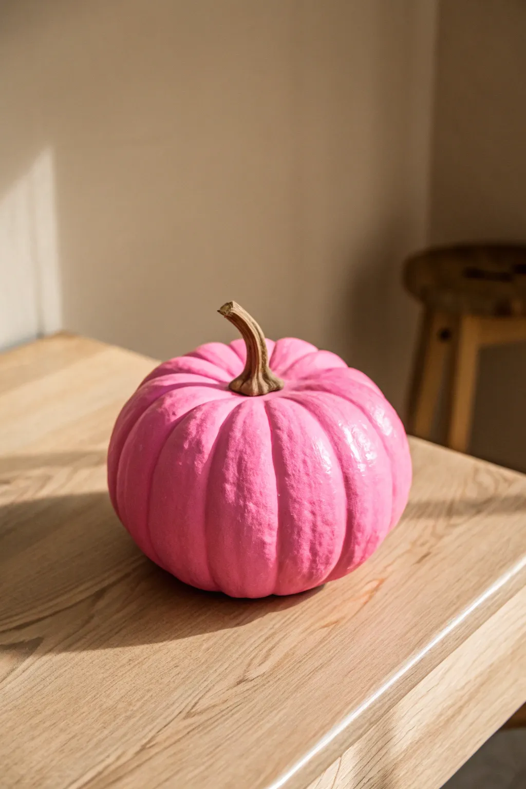 Embrace the unexpected with a neon pop pumpkin, where modern edge meets minimalist charm.