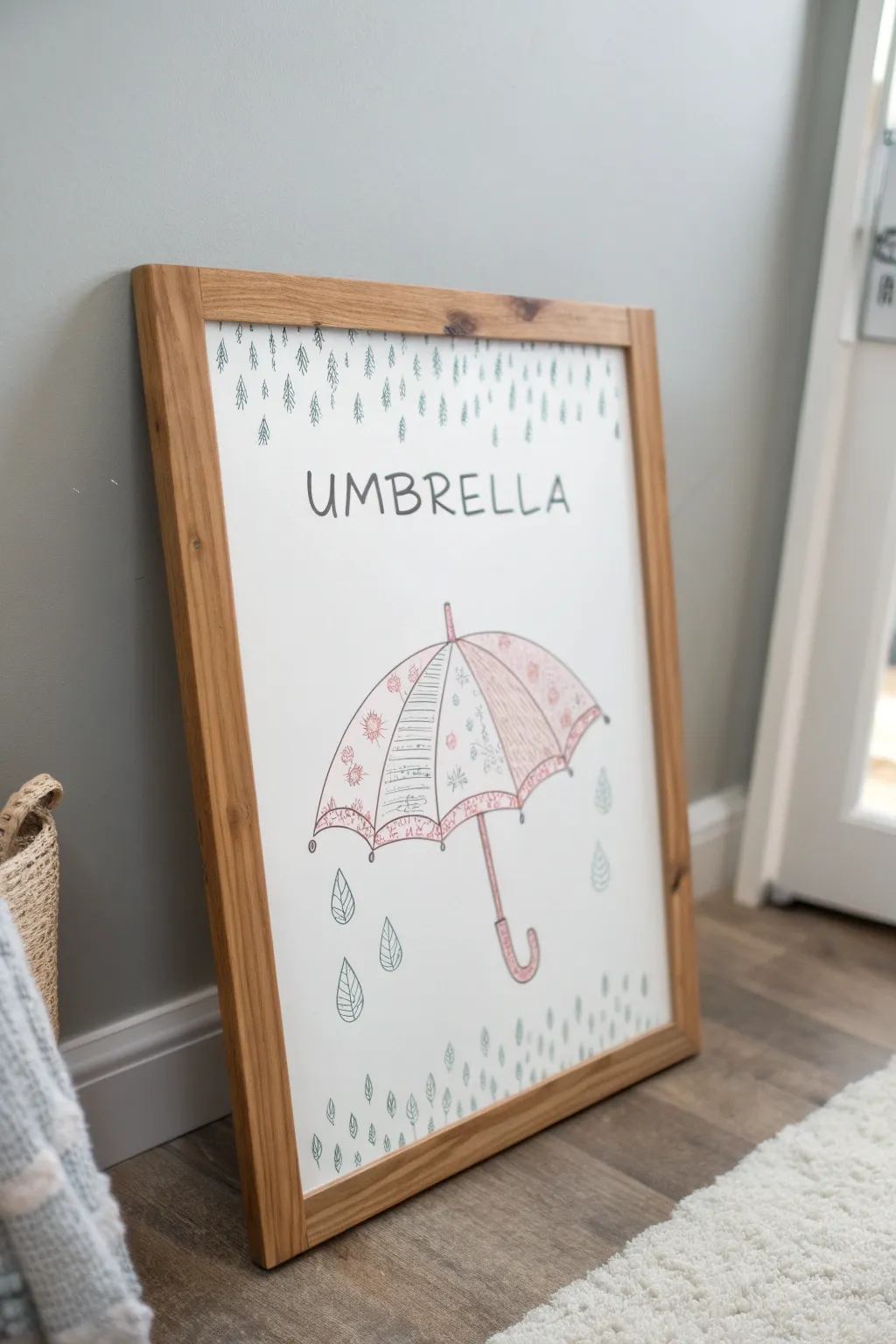 Transform rainy days into bursts of creativity with our charming umbrella whiteboard design!
