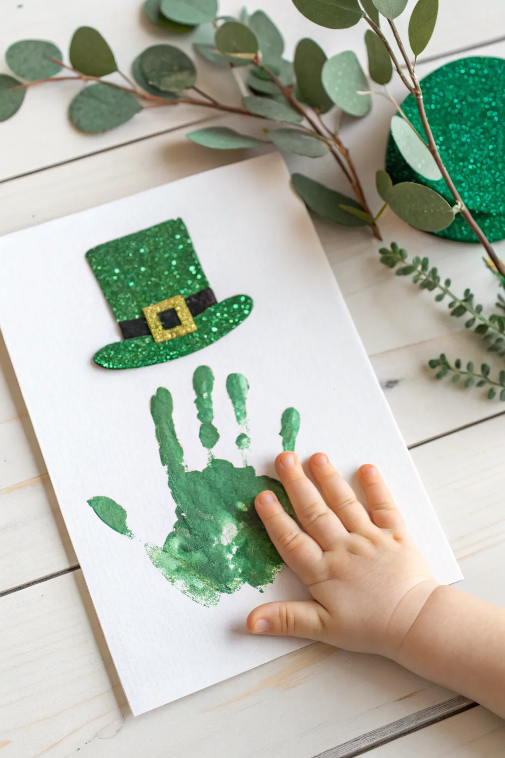 Craft a little magic with leprechaun handprint cards this St. Patrick's Day!