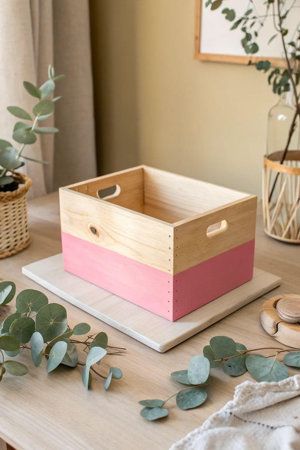 Add a splash of color to your storage solutions with this chic paint-dipped look!
