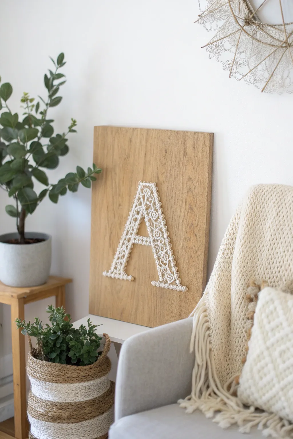 Elevate your gallery wall with personalized monogram string art—where simplicity meets handcrafted elegance.