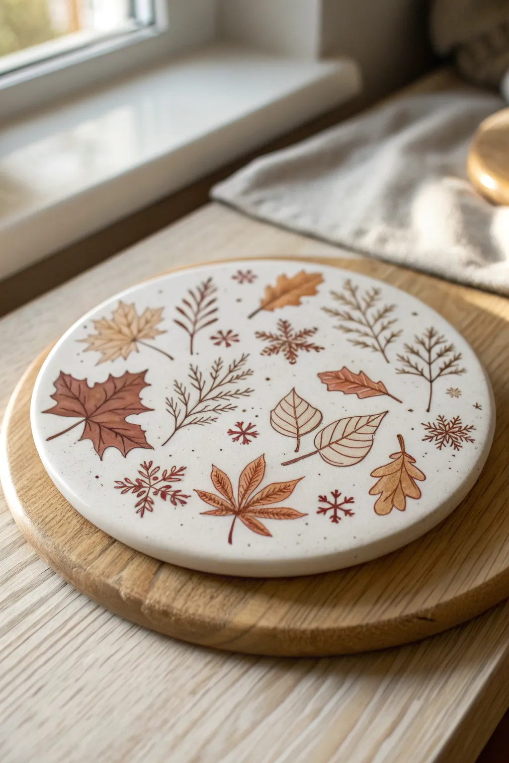 Celebrate the seasons in style with artisanal coasters that capture nature's beauty.