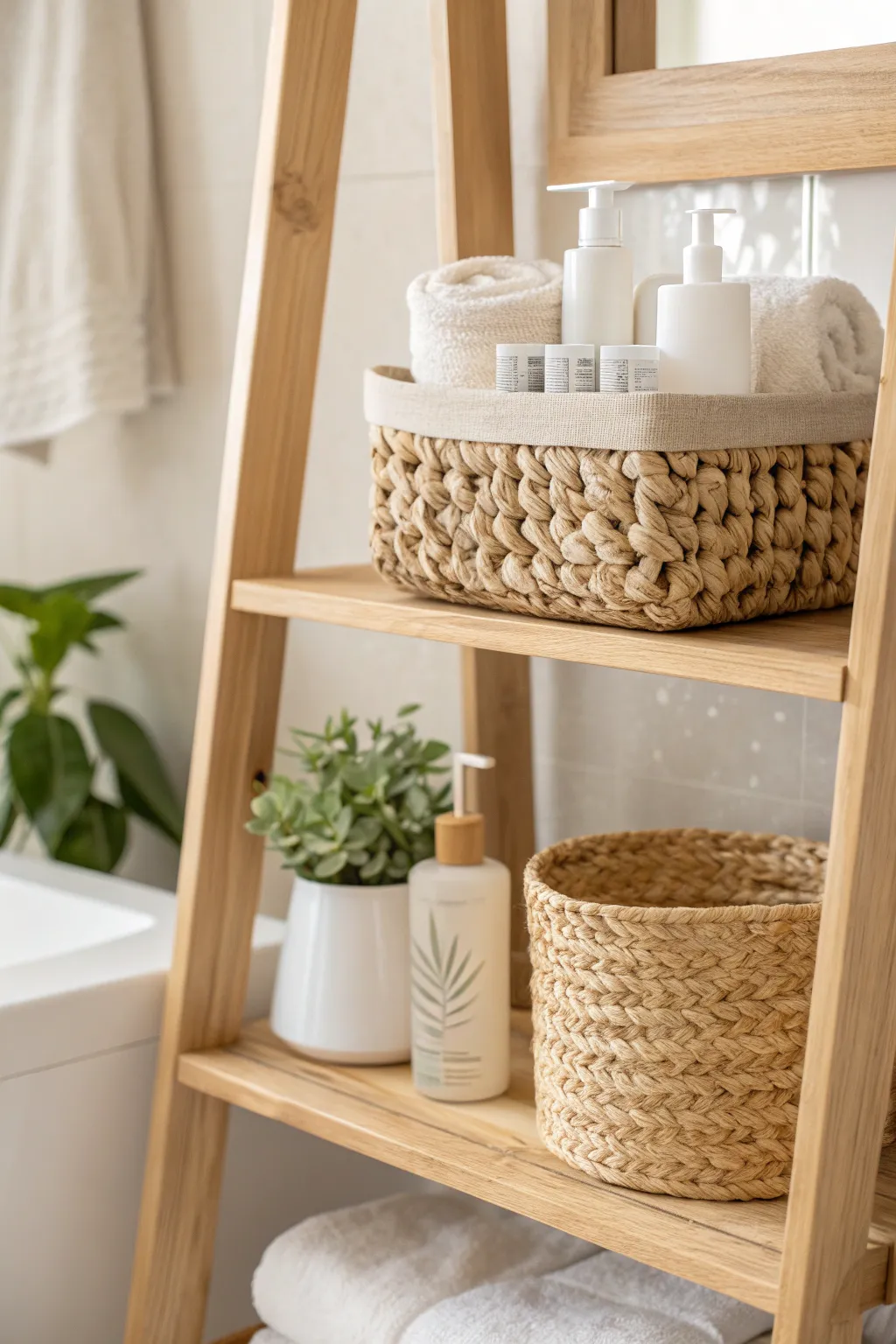 Elevate your bathroom organization with this chic Scandinavian-inspired tampon organizer. 🌿✨ #MinimalistBeauty