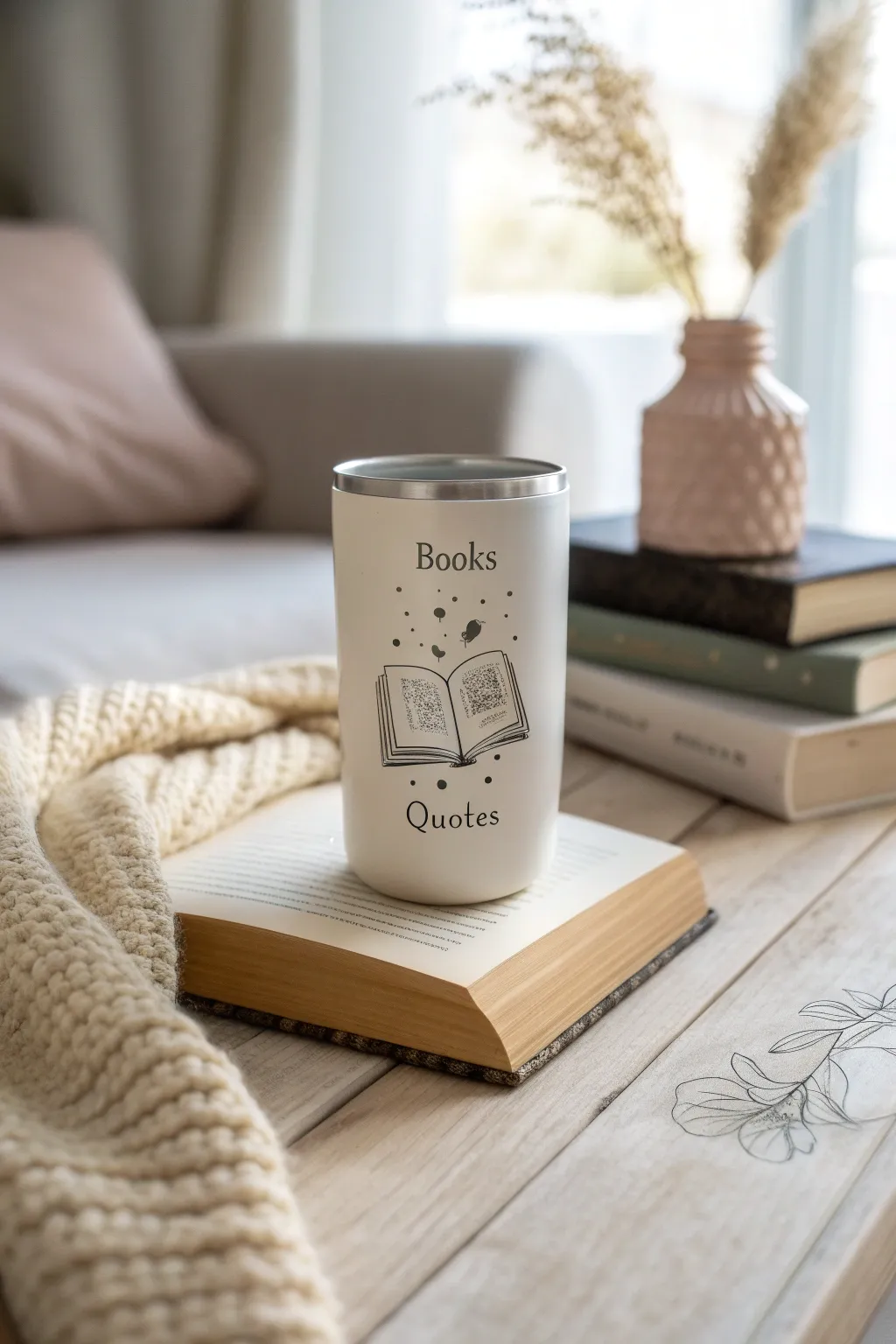 Sip your favorite brew with a touch of literary charm. Perfect for book lovers who appreciate minimalist elegance.