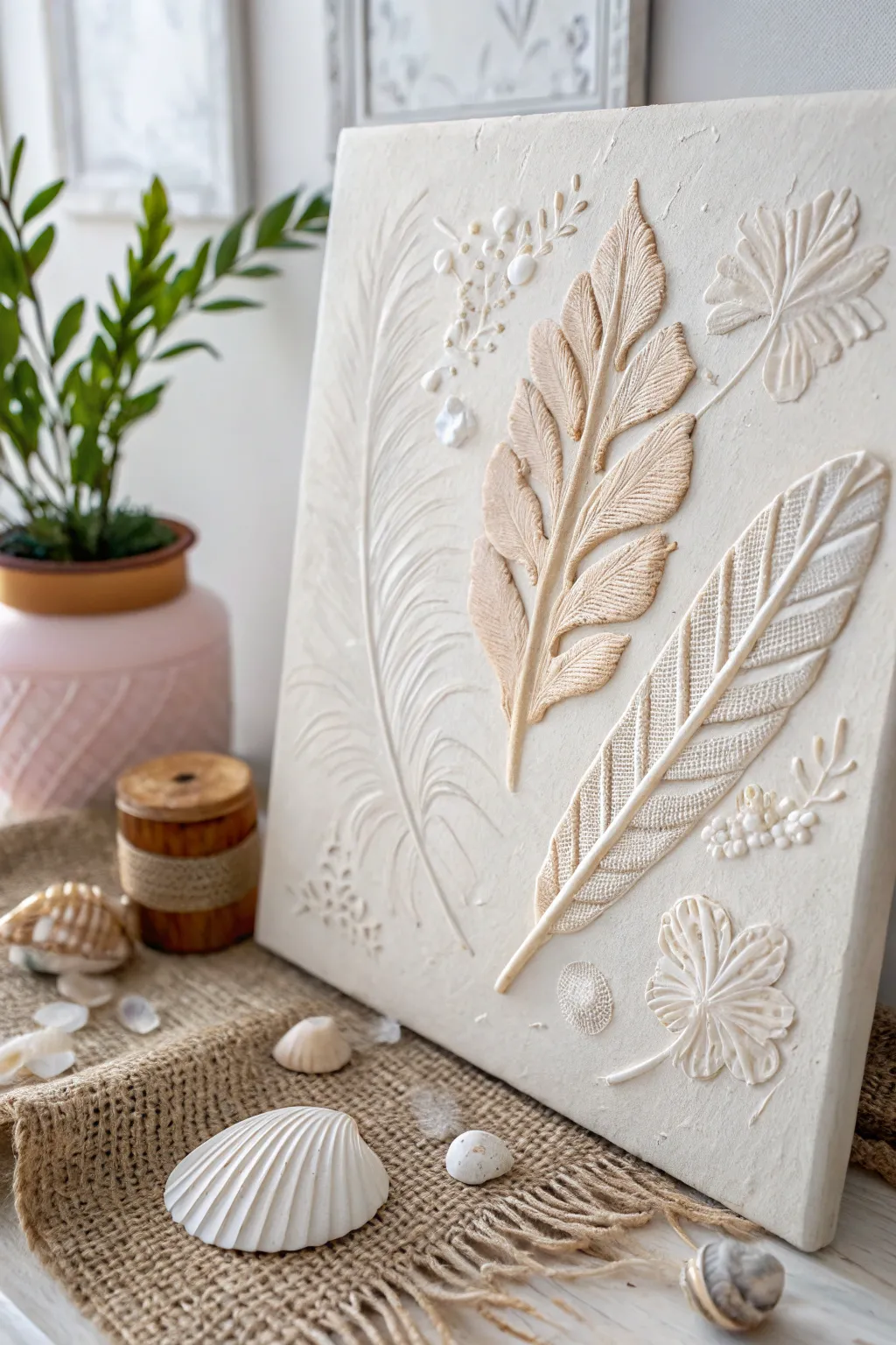 Bring the beauty of the outdoors inside with textured art inspired by nature.