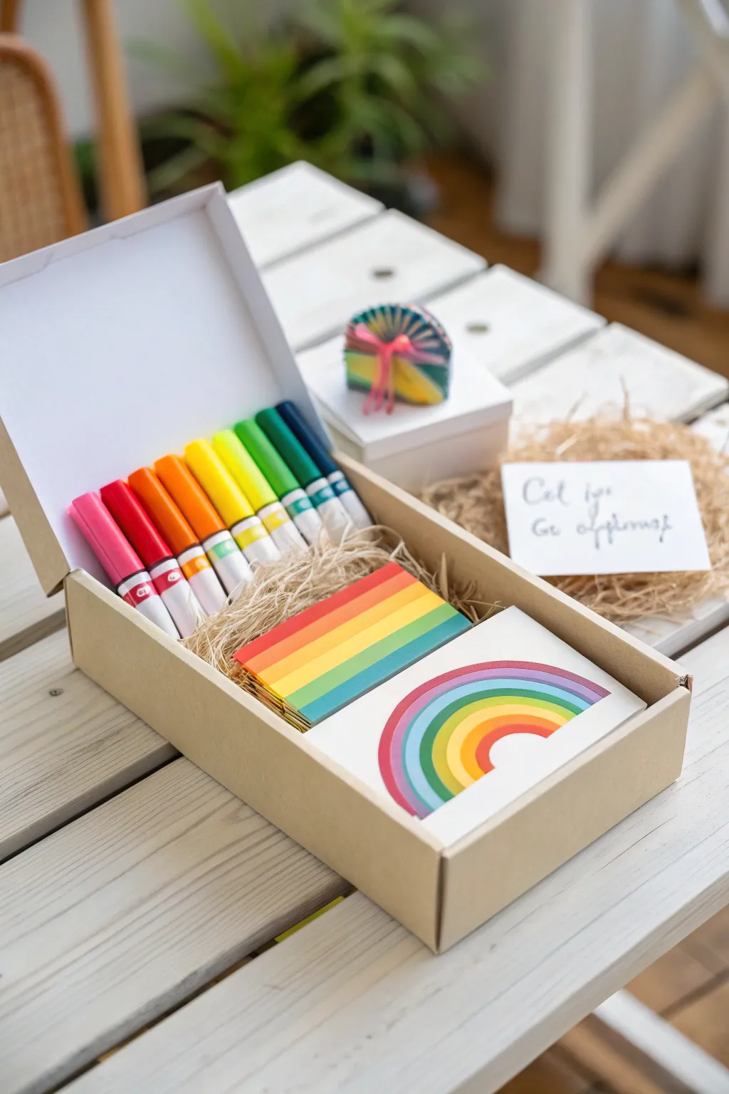 Brighten your teacher's day with a thoughtfully curated rainbow-themed classroom kit!