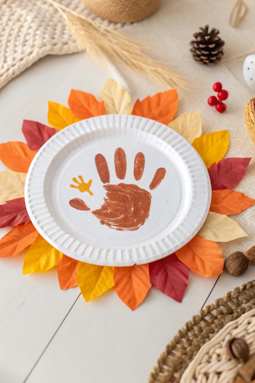 Celebrate Thanksgiving with a touch of creativity and simplicity! 🌿🦃 Crafting memories with little hands.