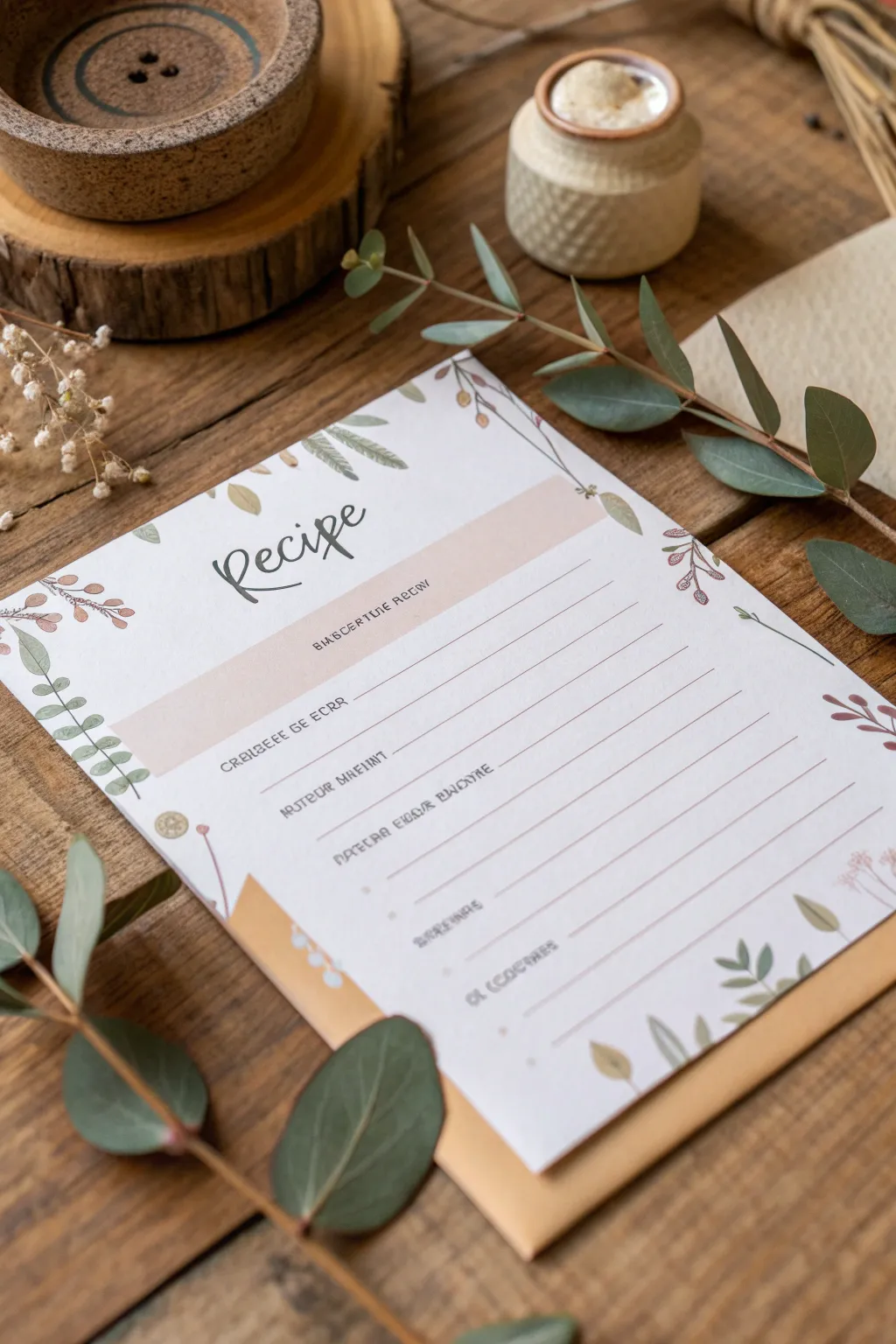 Capture the essence of Thanksgiving with elegant recipe cards that blend minimalist design and boho charm.