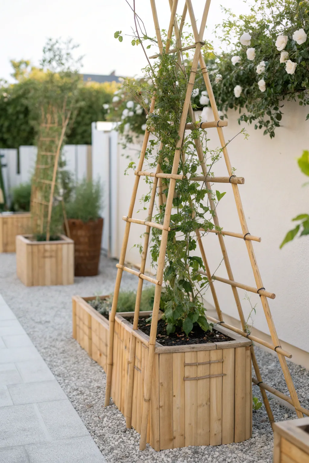 Elevate your garden's charm with a handcrafted bamboo trellis, where elegance meets nature.