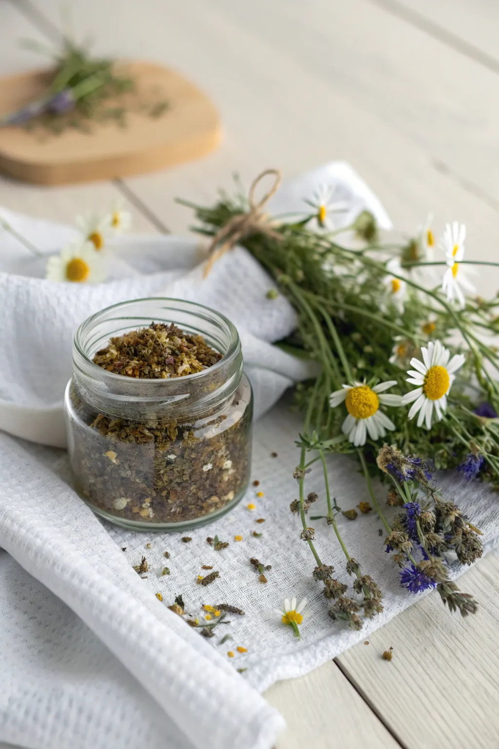 Craft a calming tea blend for your best friend, filled with love and tranquility.