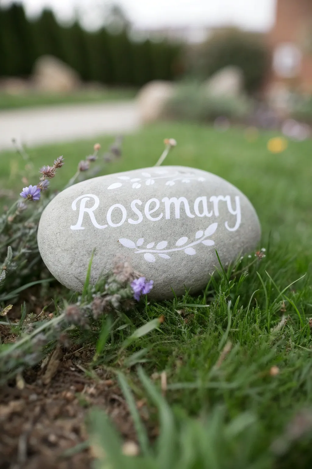 Bring a personal touch to your mom's garden with handcrafted stone markers, blending simplicity and natural beauty.