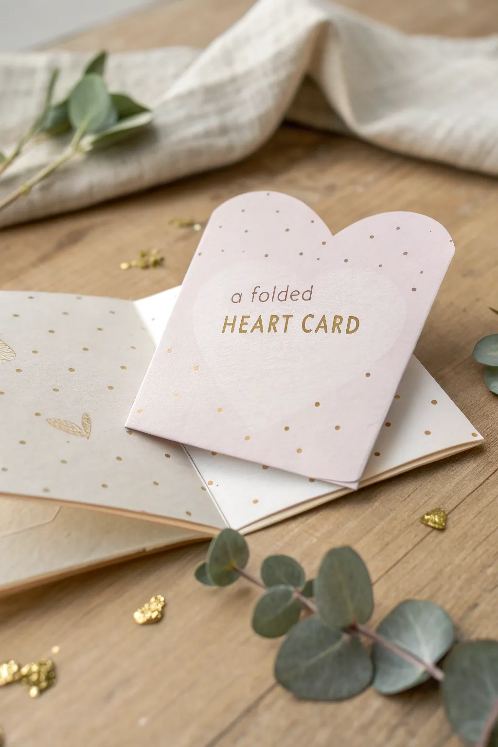 Craft your love with a foldable heart card—where heartfelt messages meet minimalist beauty.