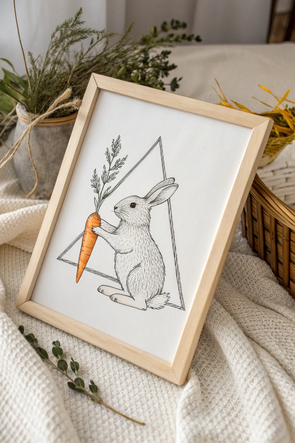Let your toddler's imagination bloom with this simple yet charming Bunny and Carrot Duo drawing idea.