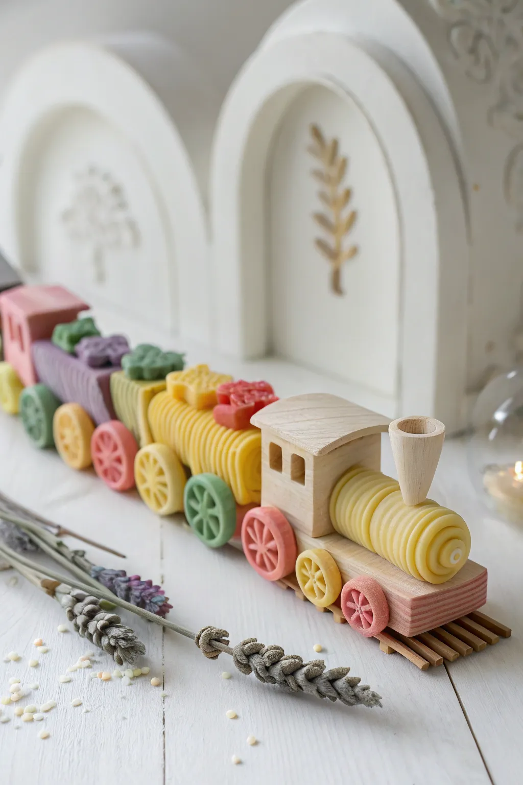 All aboard the Pasta Express! Chugging through creativity with a splash of color and minimalist charm. 🚂✨