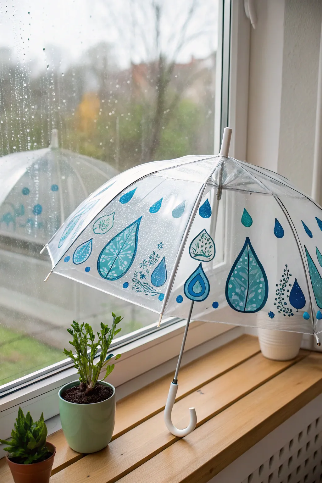 Brighten rainy days with DIY raindrop window clings—where Scandinavian minimalism meets Boho charm!