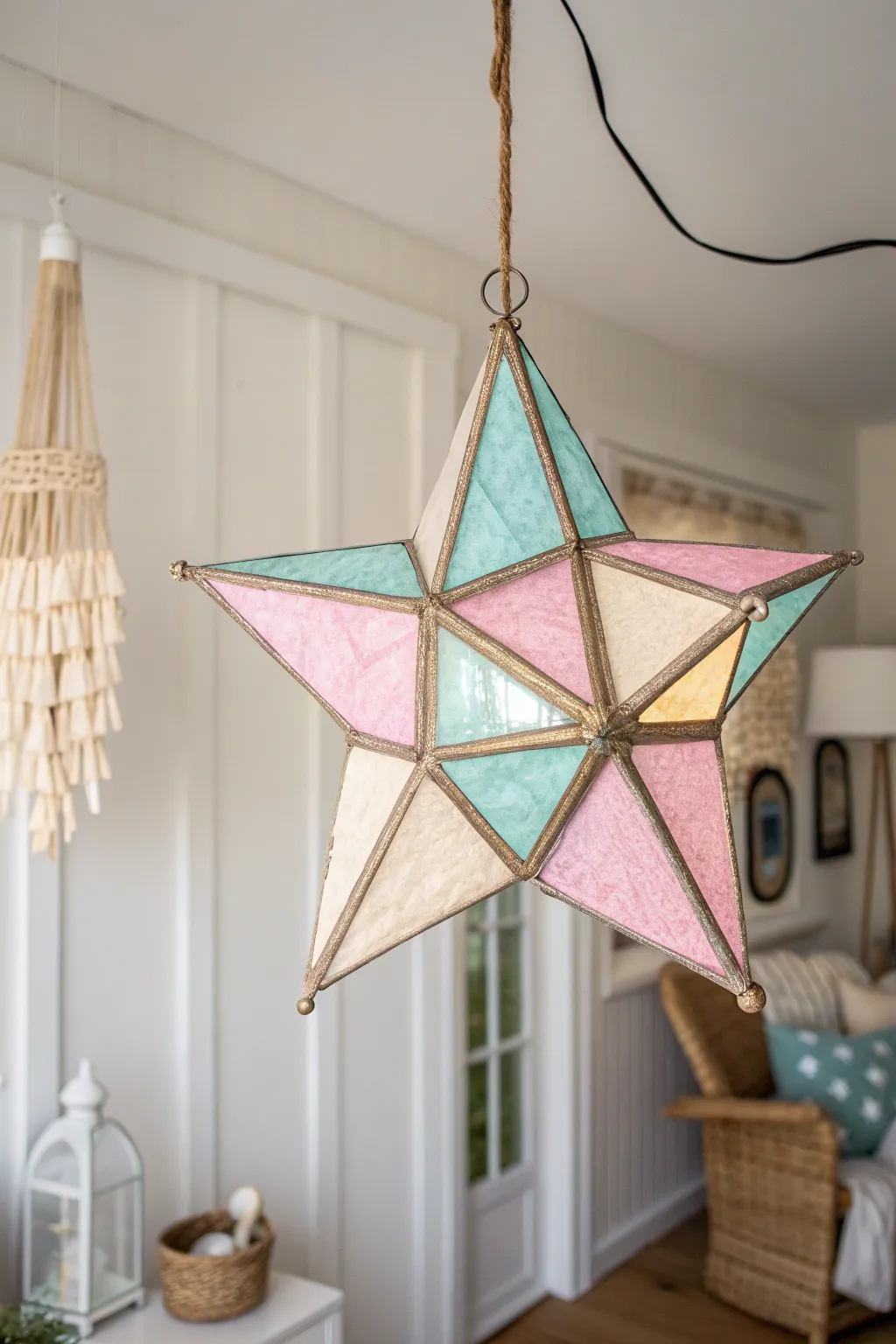 Illuminate your space with the natural beauty of a capiz shell parol.