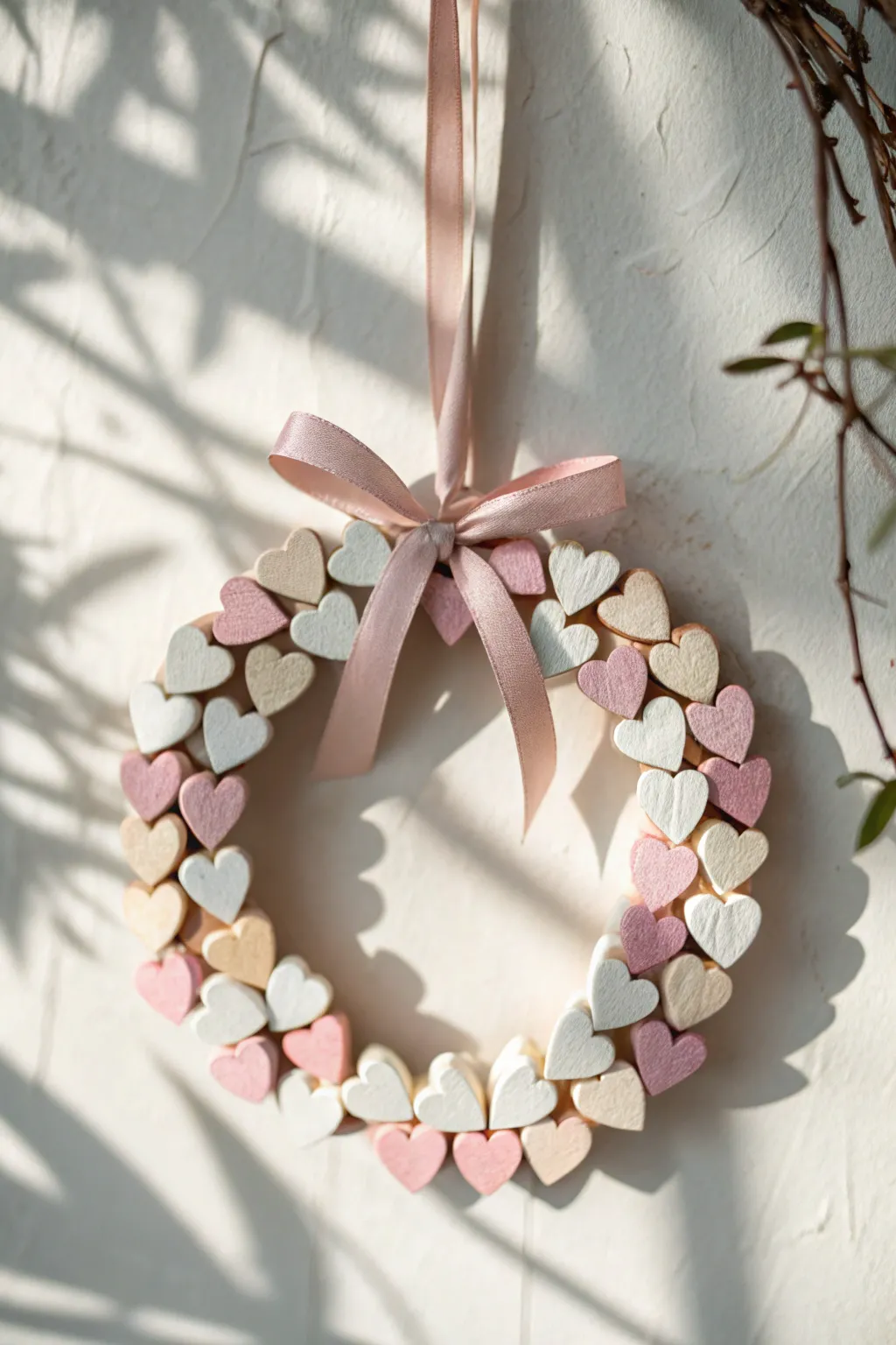 Embrace the charm of simplicity with these handcrafted mini Valentine wreaths, perfect for adding a subtle touch of love to your home decor.