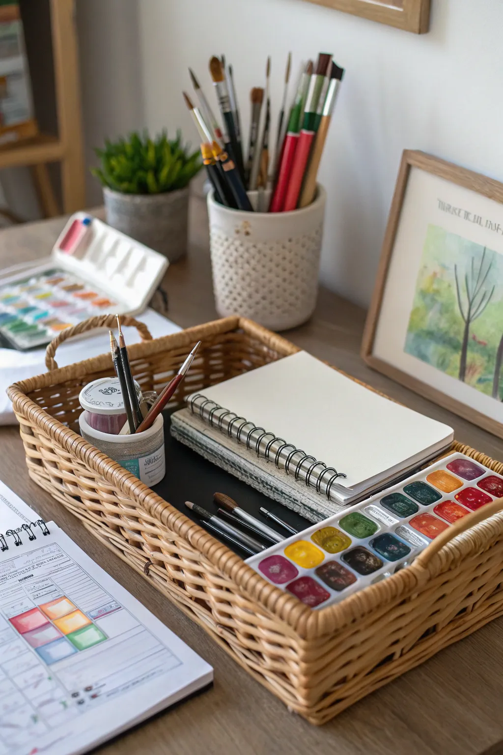 Unleash creativity with this artistic expression basket.