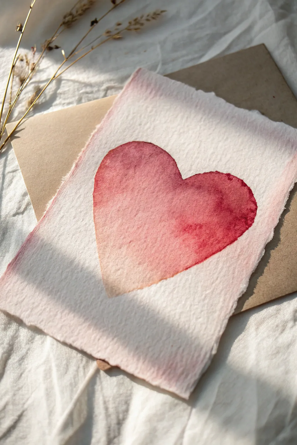 Embrace the art of simplicity with this enchanting gradient heart, perfect for a heartfelt Valentine’s card.
