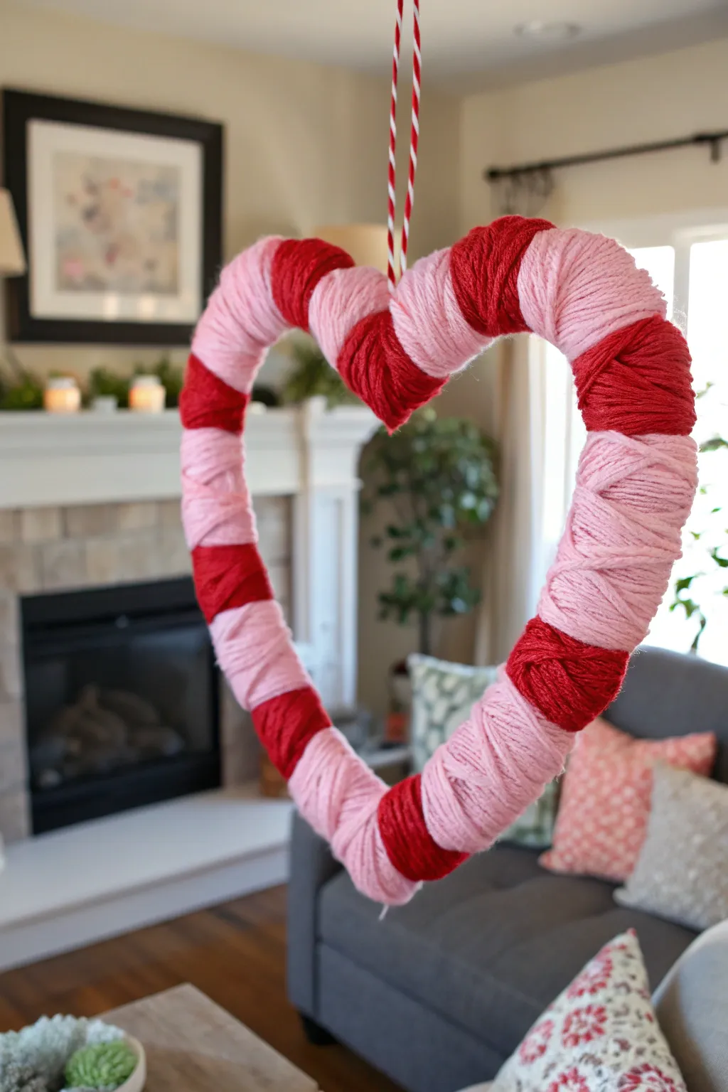 Yarn-wrapped simplicity adds texture and warmth to your decor.