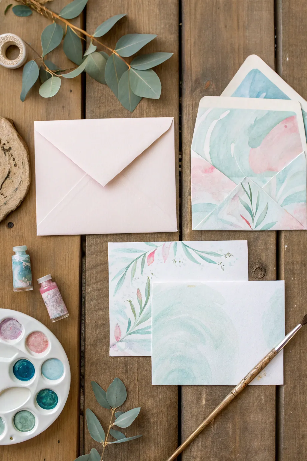 Elevate your letters with hand-painted watercolor stationery, where each piece is a unique work of art.