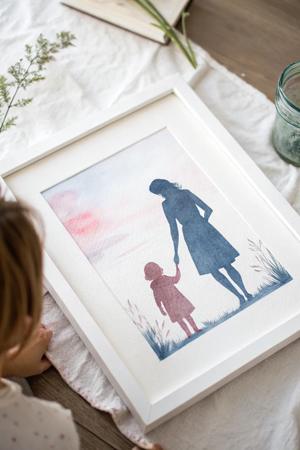 Celebrate Mother's Day with the elegant simplicity of minimalist watercolor art. 🌸💧 #MinimalistArt #MothersDay