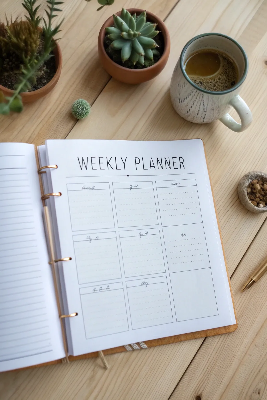 Organize your week with elegance and simplicity. Discover the beauty of structured planning. #MinimalistDesign #WeeklyPlanner