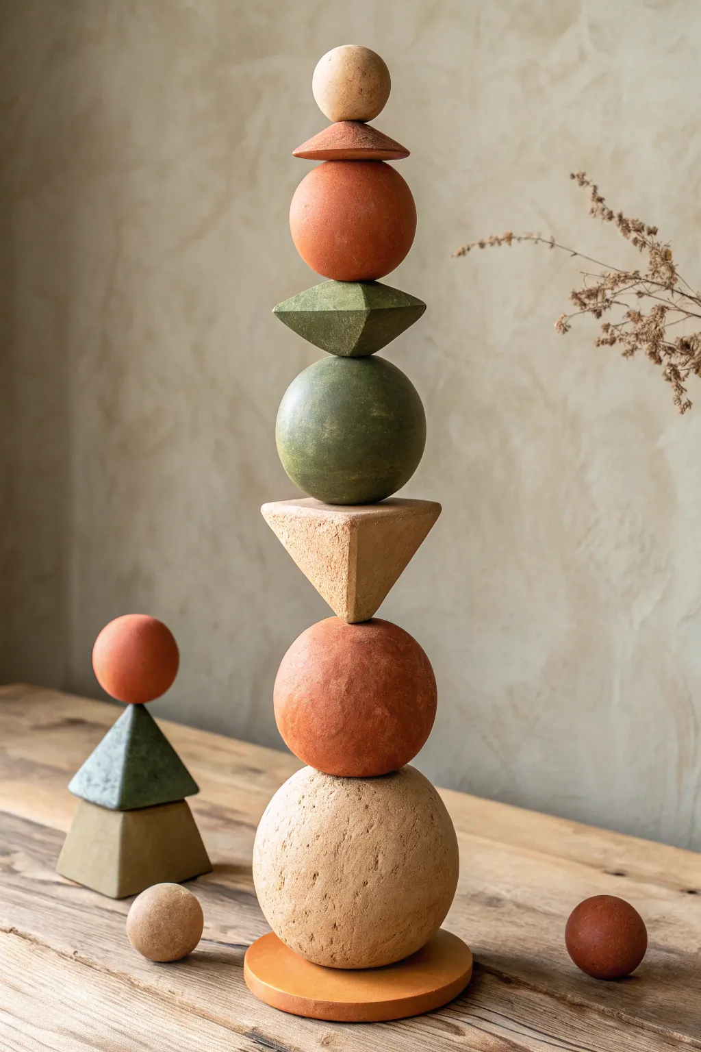 Explore the art of balance with abstract clay totems that blend simplicity and intrigue.