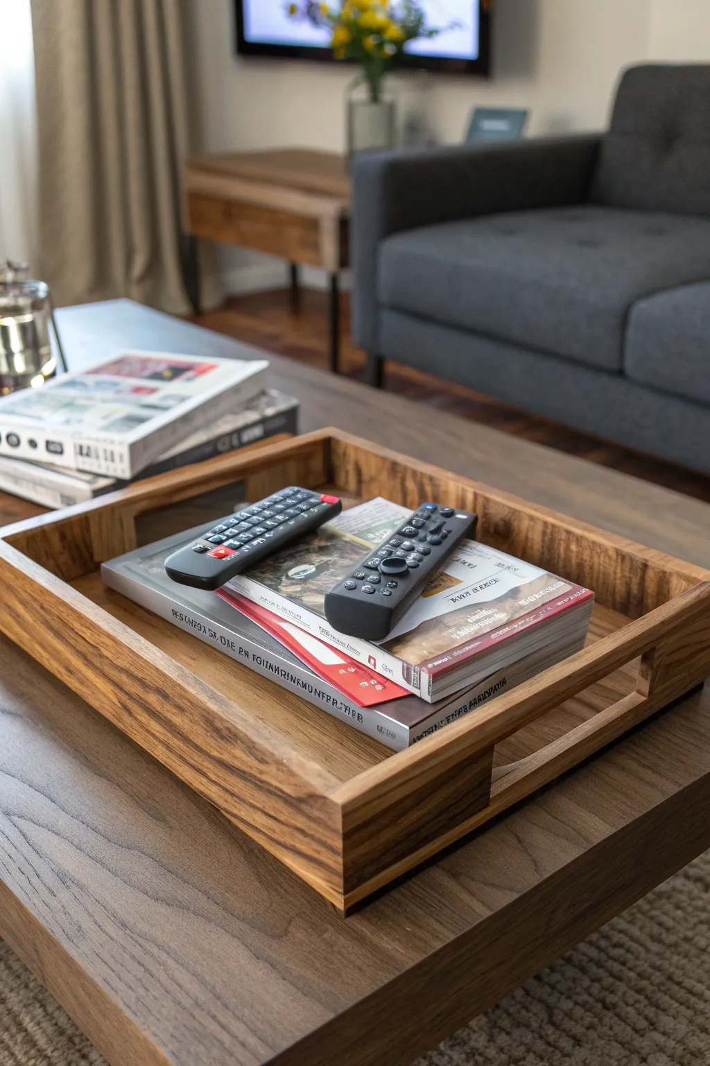 Elevate your living space with a handcrafted wooden tray—where functionality meets style.