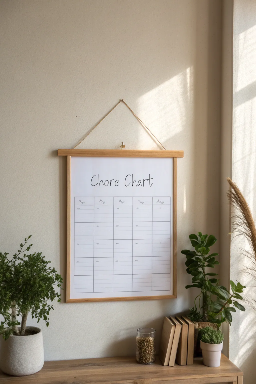 Simplify your daily routine with a touch of elegance. ✨ #MinimalistChoreChart #ScandiBoho