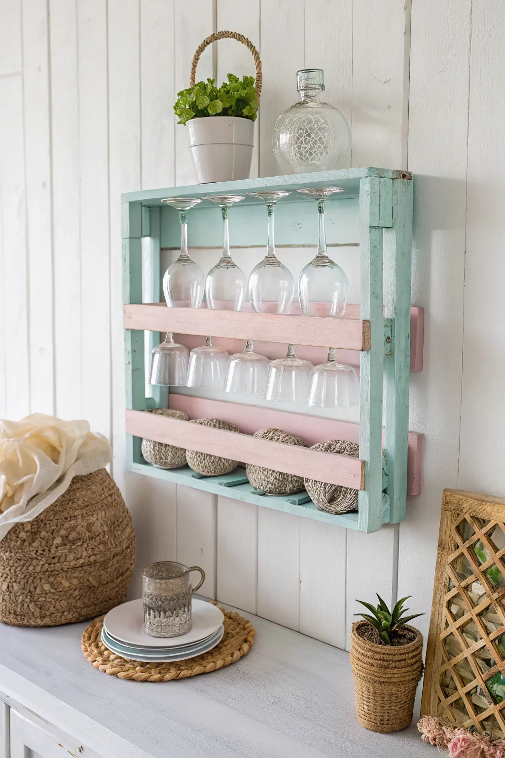 Transform vintage charm into elegant utility with this DIY wine glass holder.