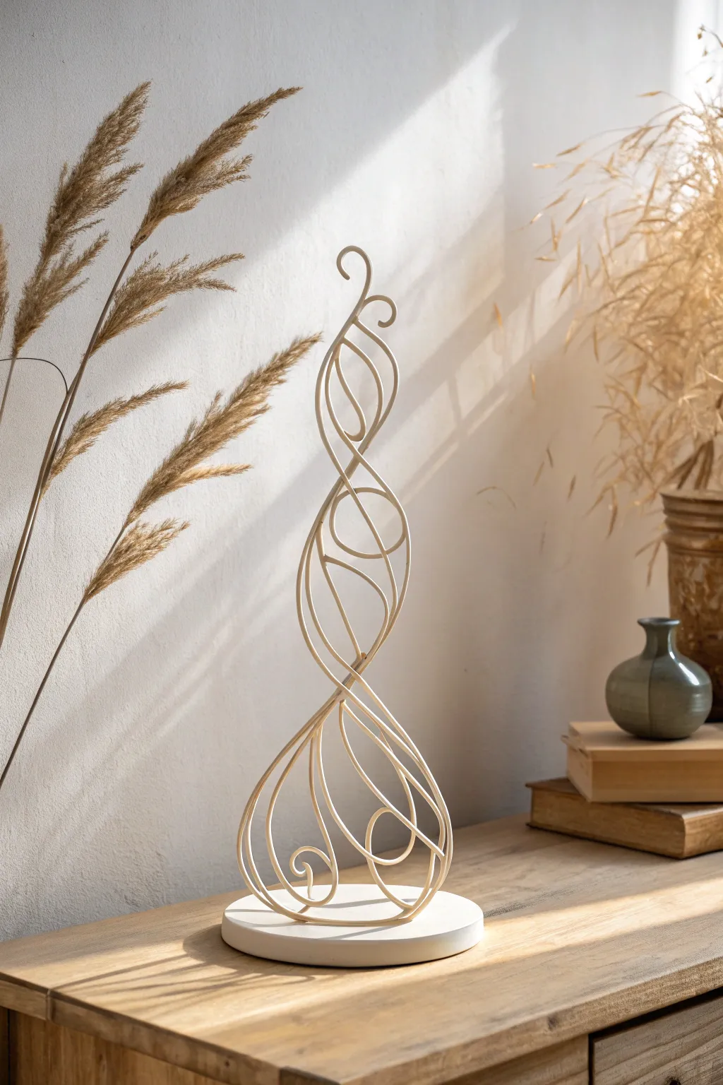 Elevate your space with the simplicity and elegance of abstract wire art.