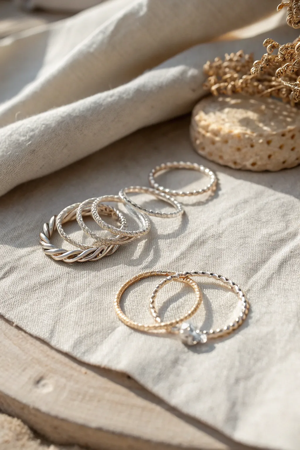 Embrace the art of layering with these exquisite wire rings, perfect for a personalized touch of elegance.
