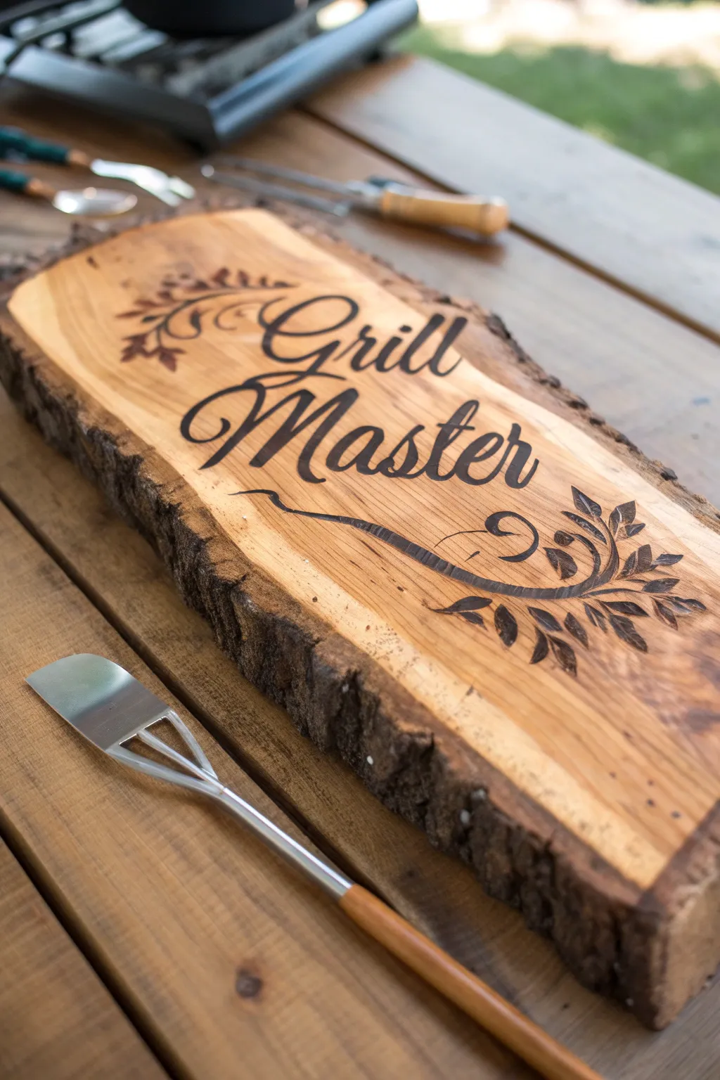 Elevate your dad's grilling game with a custom 'Grill Master' cedar plank, where craftsmanship meets culinary excellence.