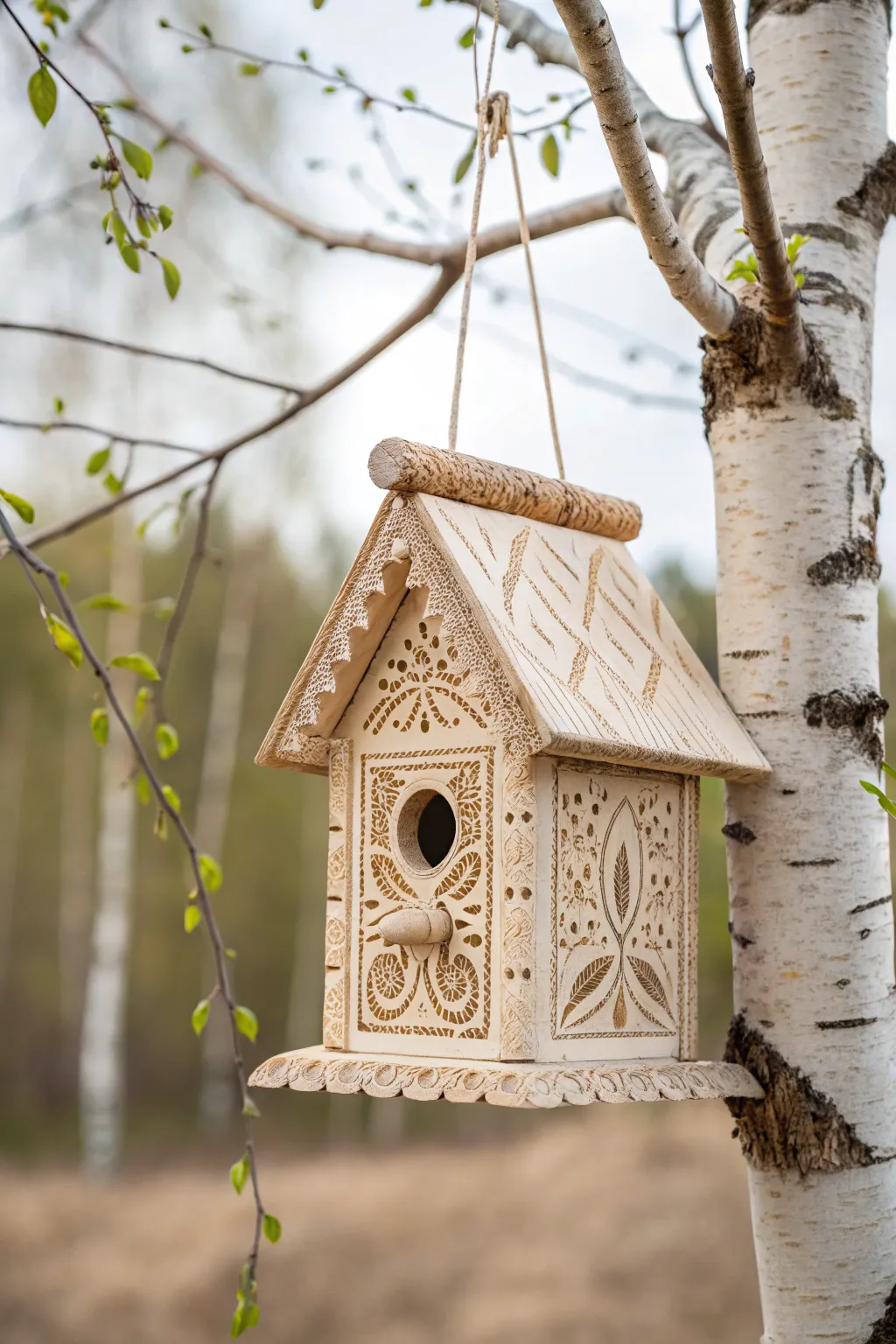 Embrace nature with a touch of Scandinavian elegance—this charming birdhouse is where simplicity meets artistry.