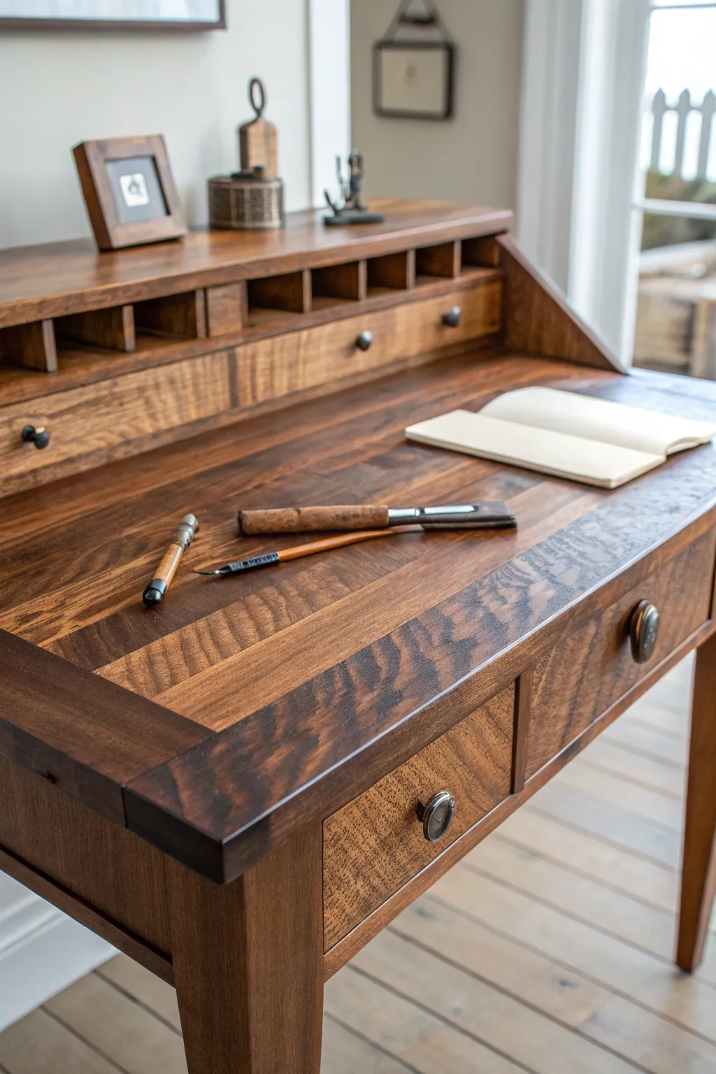 Discover the timeless appeal of a butcher block desk, where craftsmanship meets functionality.