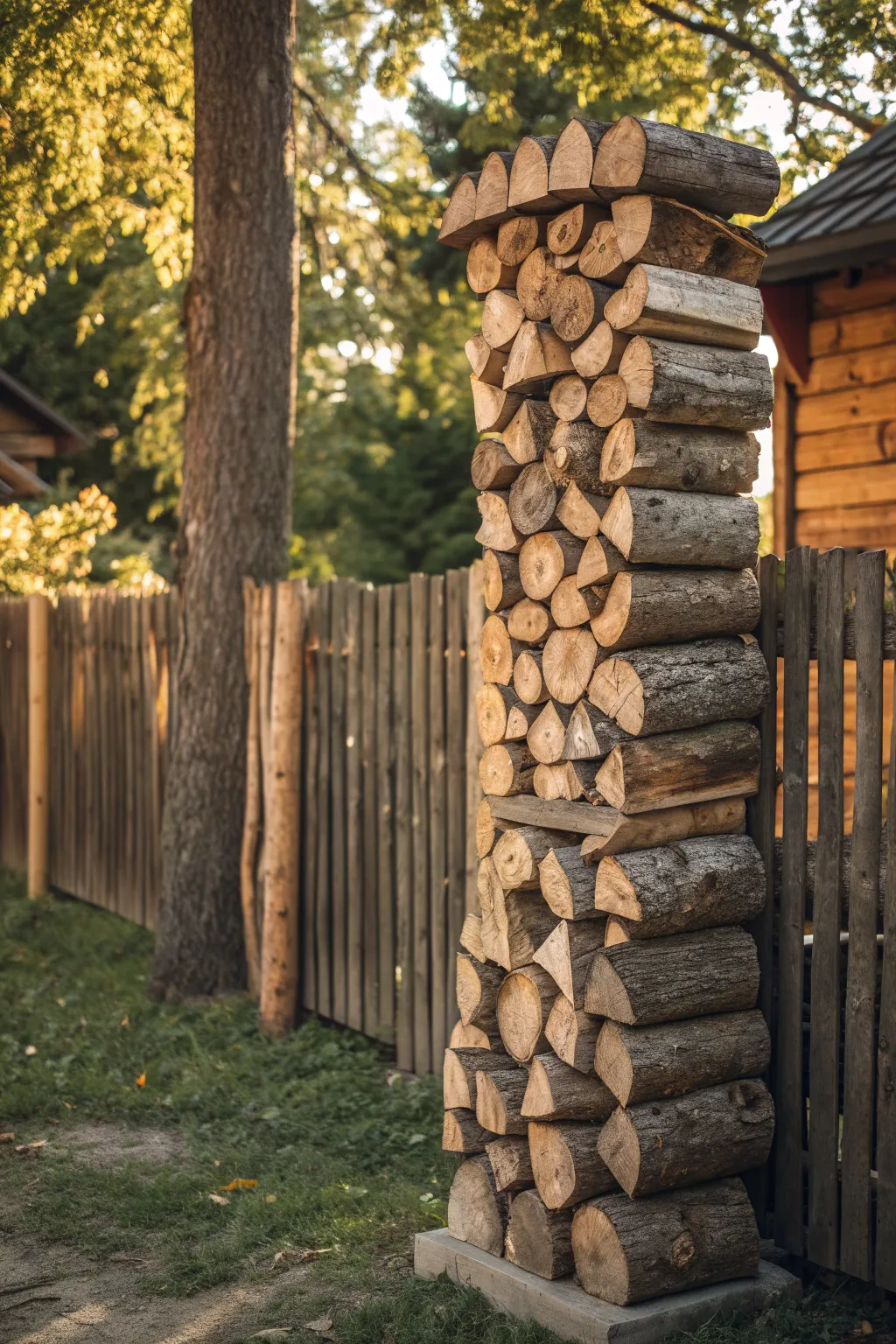 Elevate your storage game with stylish vertical log towers.